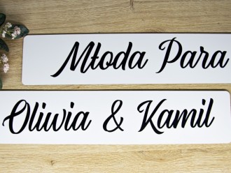 Personalizowane tablice rejestracyjne ślubne,  Łańcut