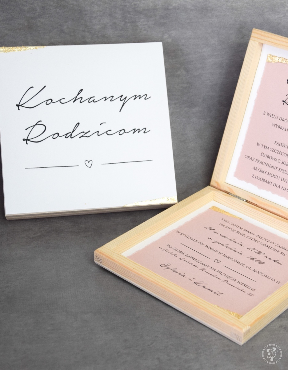 Zaproszenie dla rodziców pudełko glamour - zdjęcie 1