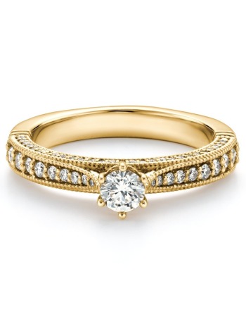 Złoty pierścionek zaręczynowy MonChéri - zdjęcie 1