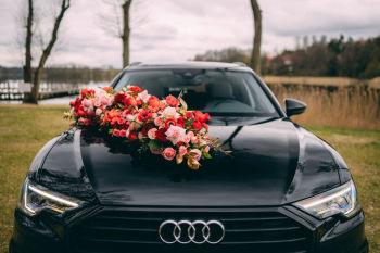 Czarne Audi A6 SLINE | Auto do ślubu Olsztyn, warmińsko-mazurskie