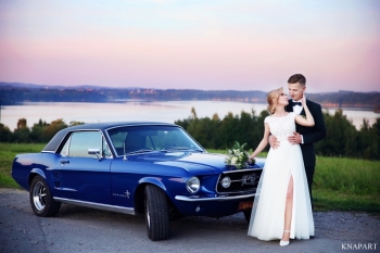 Zabytkowy Ford Mustang 1967 rok, Samochód, auto do ślubu, limuzyna Chęciny