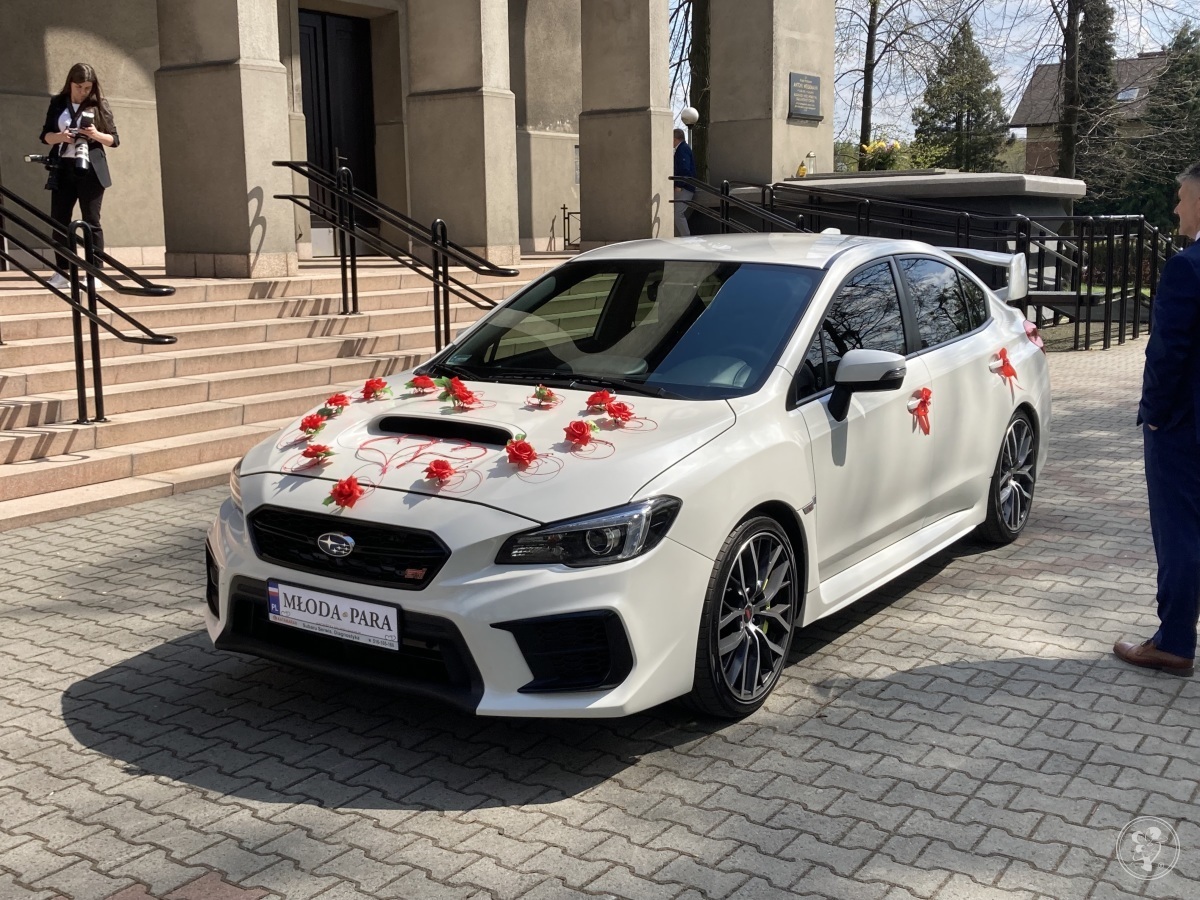 Biały Subaru WRX STI 300KM | Auto do ślubu Katowice, śląskie - zdjęcie 1