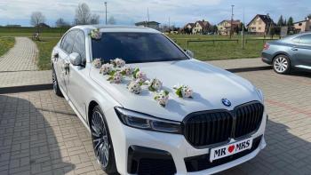 BMW 750LD VIP LIMUZYNA *BIAŁA PERŁA *  LUB INNE OKOLICZNOŚCI, Samochód, auto do ślubu, limuzyna Łeba