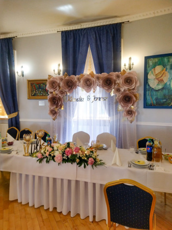 Paper Flowers Ścianki Ślubne Patrycja Górska - usługi dekoracyjne, Dekoracje ślubne Lewin Brzeski