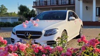 Mercedes E-Class AMG. Samochód do ślubu., Samochód, auto do ślubu, limuzyna Łomianki