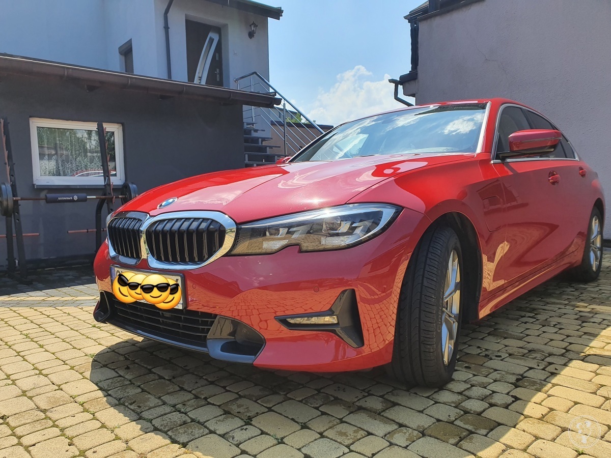 Najnowsze BMW 330e XDRIVE 293km Sport Style czerwony HYBRYDA | Auto do ślubu Rydułtowy, śląskie - zdjęcie 1