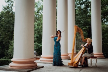 Harfa  i  skrzypce SALVIENN, Oprawa muzyczna ślubu Szczytna