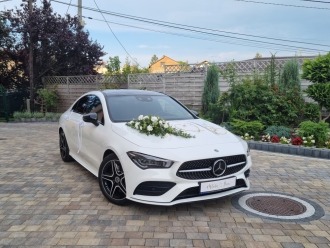 Biały Mercedes CLA AMG | Auto do ślubu Babice, małopolskie
