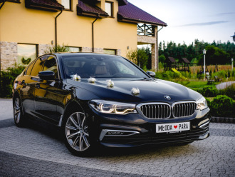 Czarne BMW serii 5 Luxury Line | Auto do ślubu Olsztyn, warmińsko-mazurskie
