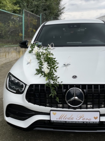 Luksusowy Samochód do ślubu biały Mercedes GLC Coupe 2022 AMG SUV, Samochód, auto do ślubu, limuzyna Świętochłowice