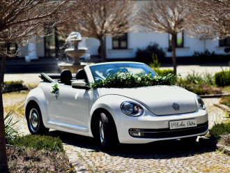 Biały VW Beetle Biały Dodge | Auto do ślubu Lublin, lubelskie