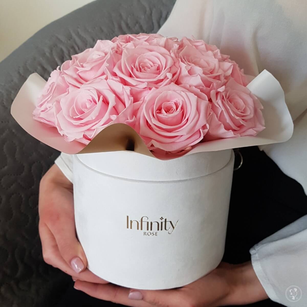 Infinity Rose wieczne róże we flower boxach podziękowanie | Prezenty ślubne Warszawa, mazowieckie - zdjęcie 1