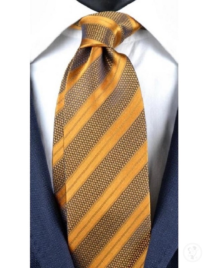 Włoski krawat z czystego jedwabiu - zdjęcie 1