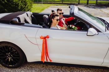 Mustang Cabrio na ślub ,sam prowadzisz, Samochód, auto do ślubu, limuzyna Lewin Brzeski