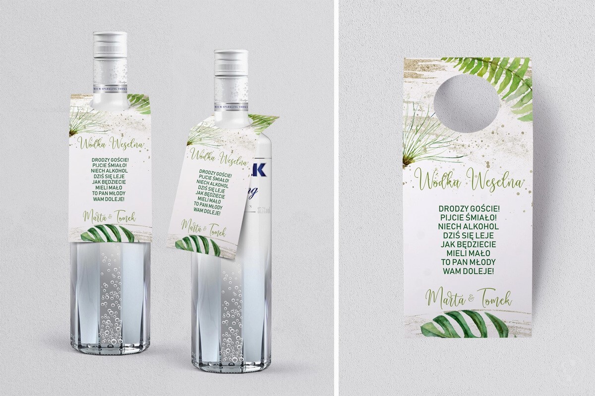 Zawieszka na butelkę Tropical - 4 wzory - zdjęcie 1