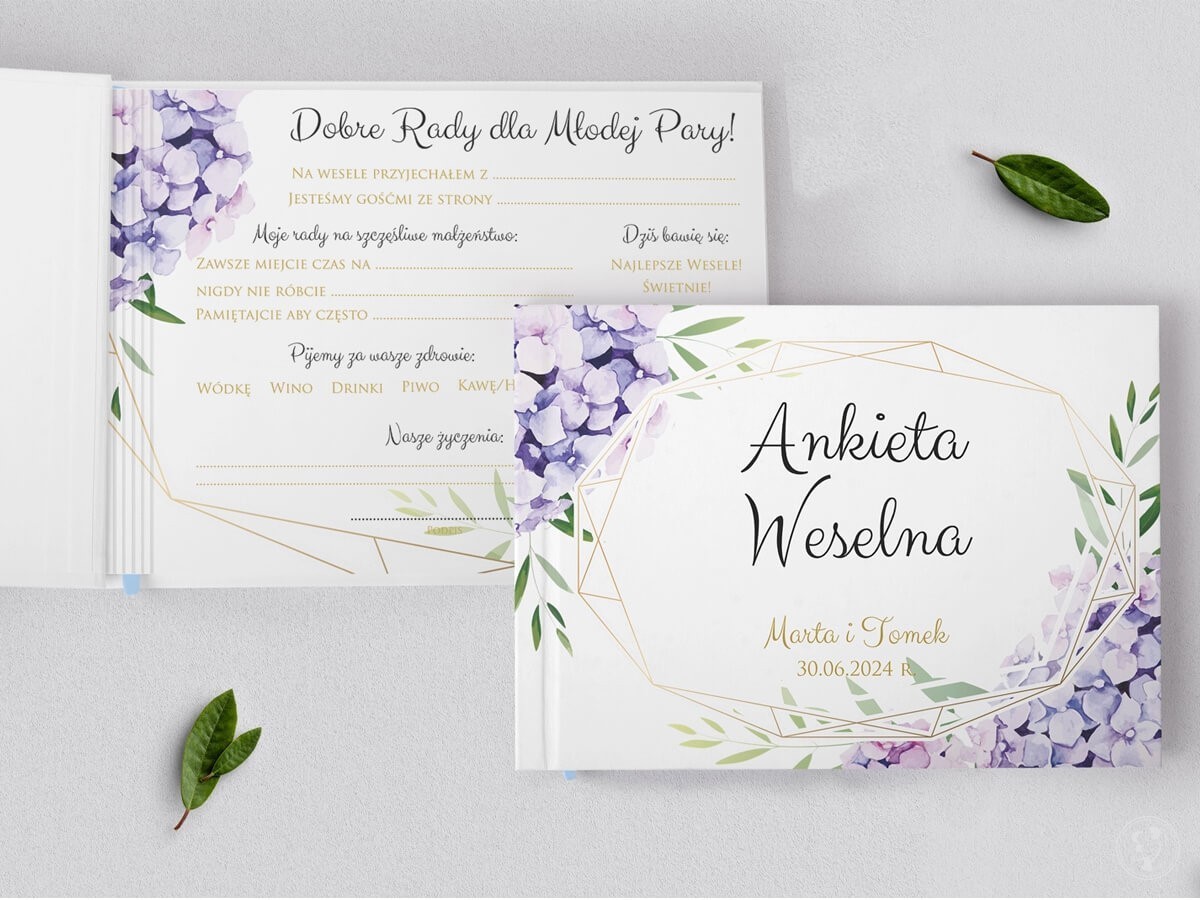 Ankieta Weselna Flowers & Frame - 6 wzorów - zdjęcie 1