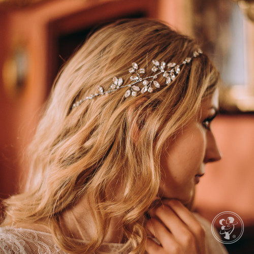 Anna - opaska ślubna glamour - zdjęcie 1