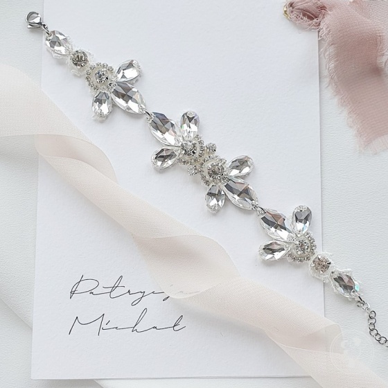 Perfect Glam Silver - bransoletka ślubna - zdjęcie 1
