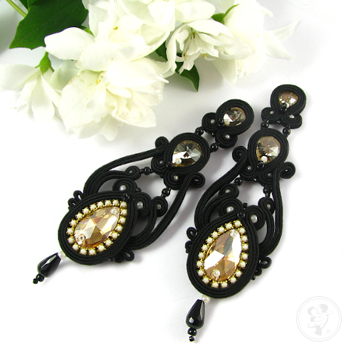 Wieczorowe kolczyki soutache - Kandelabry 3 - zdjęcie 1