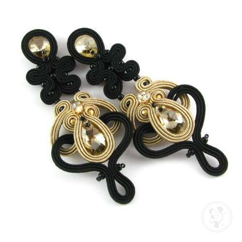 Wieczorowe kolczyki soutache - Tulipany - zdjęcie 1