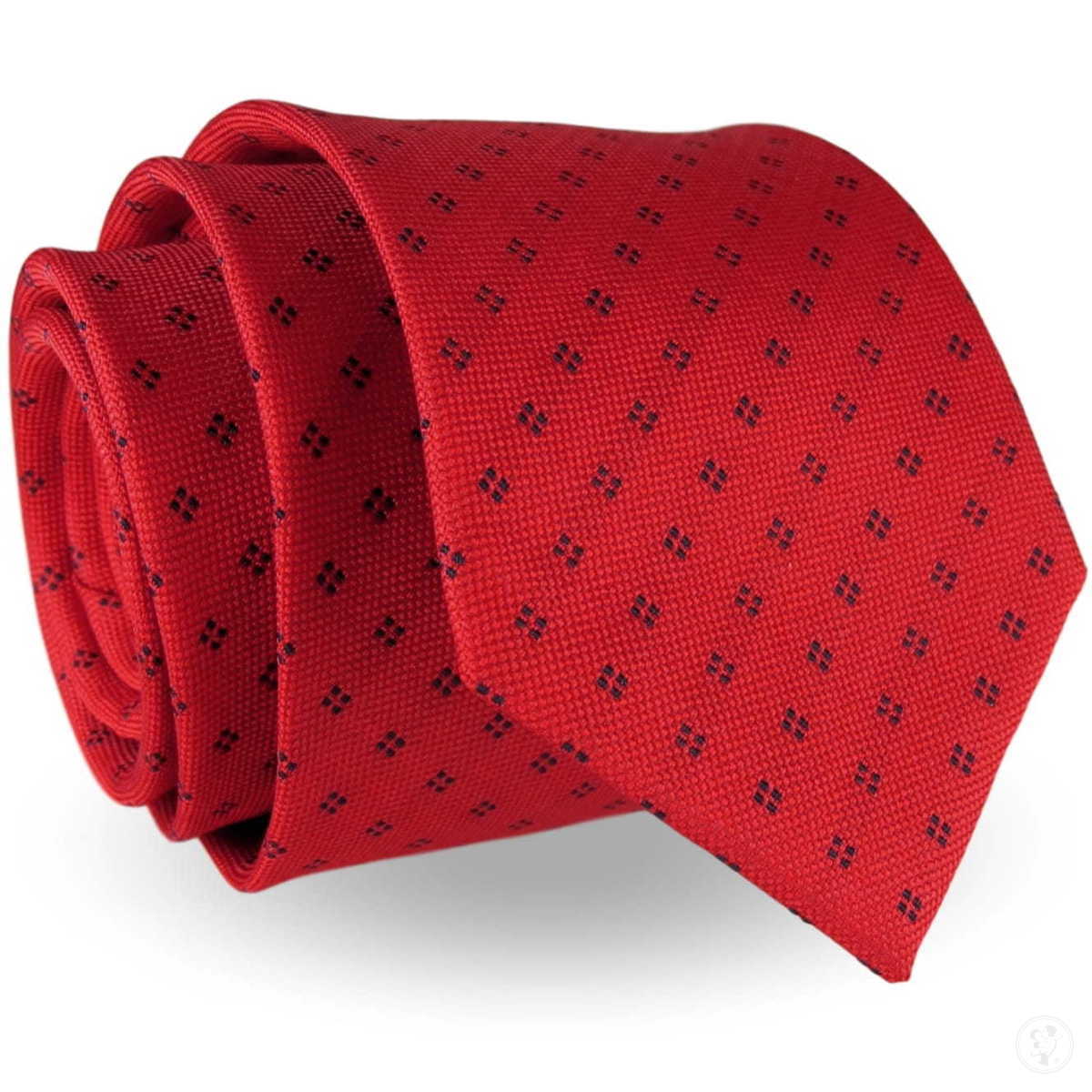 Krawat Męski Elegancki Modny klasyczny szeroki czerwony we wzory G239 - zdjęcie 1