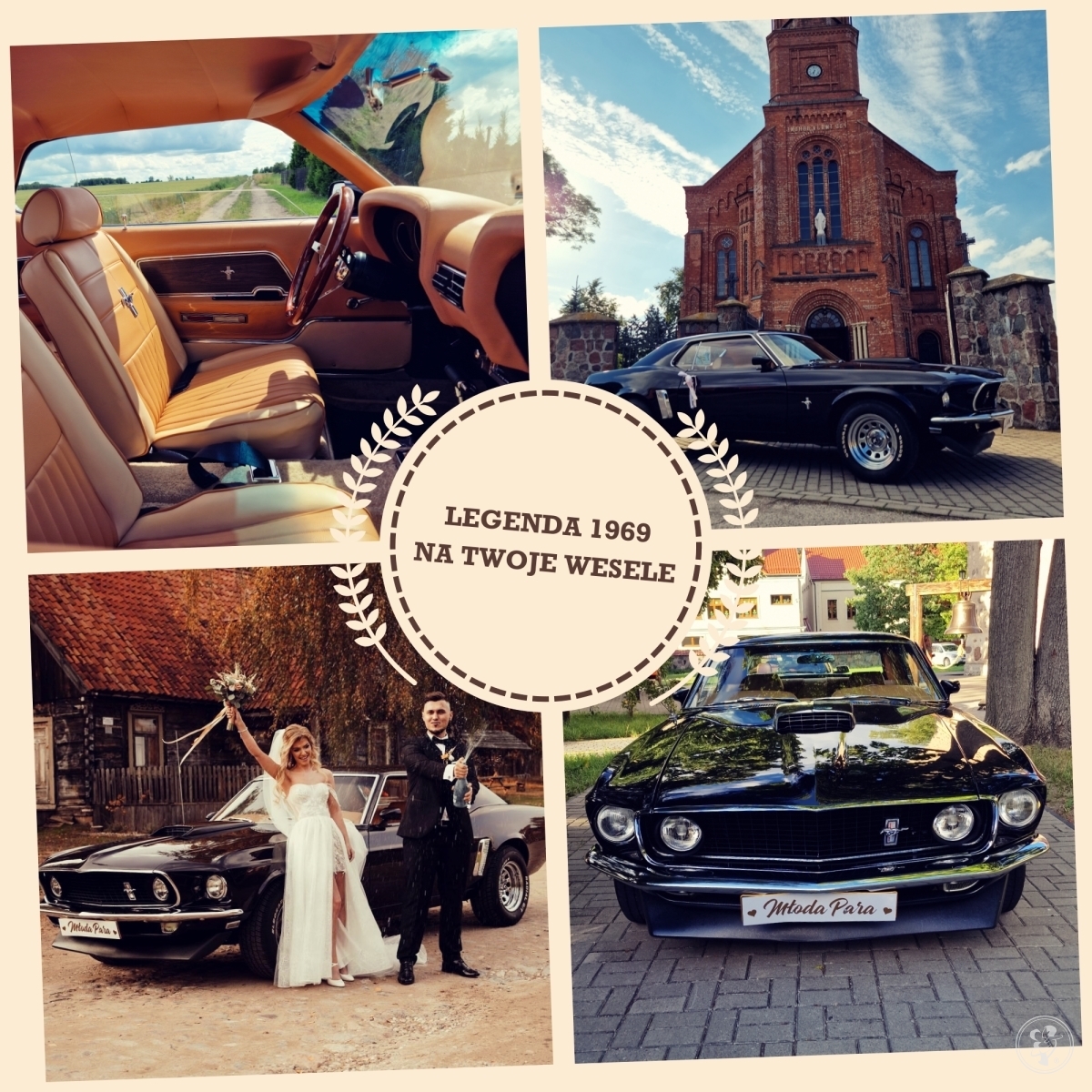 Czarny Ford Mustang 1969 5.0 V8 | Auto do ślubu Białystok, podlaskie - zdjęcie 1