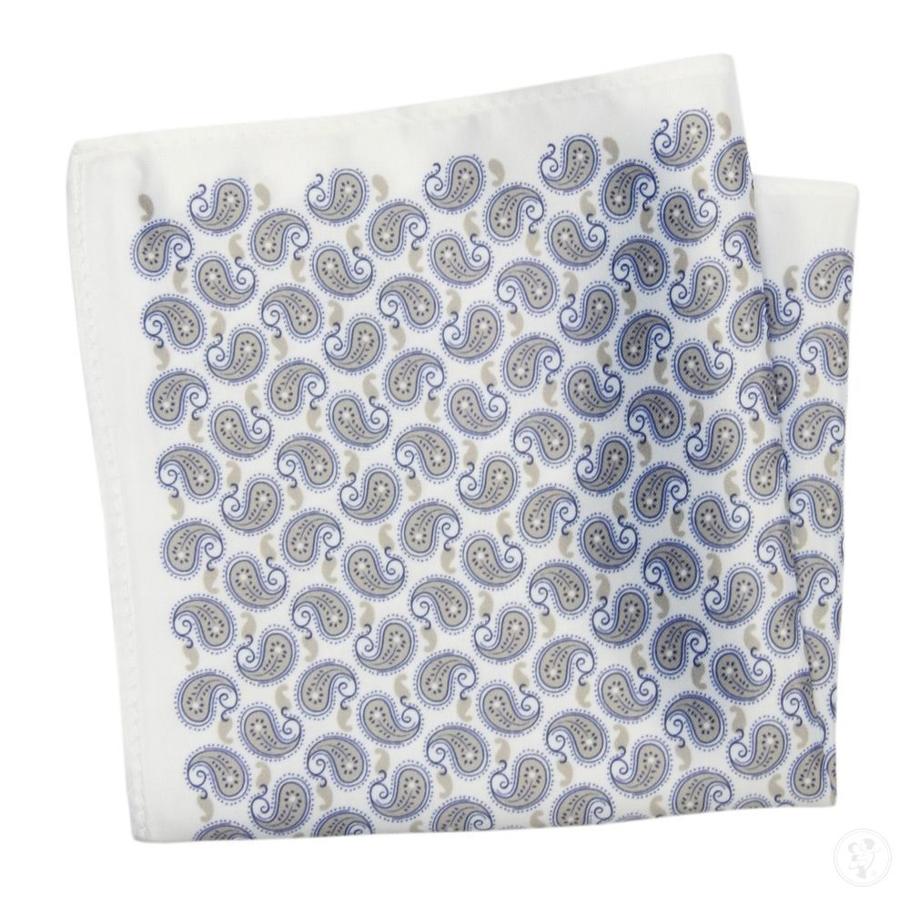 Poszetka Męska ALTIES, Beżowa Wzór Paisley, Łezki, Męska, Elegancka - zdjęcie 1
