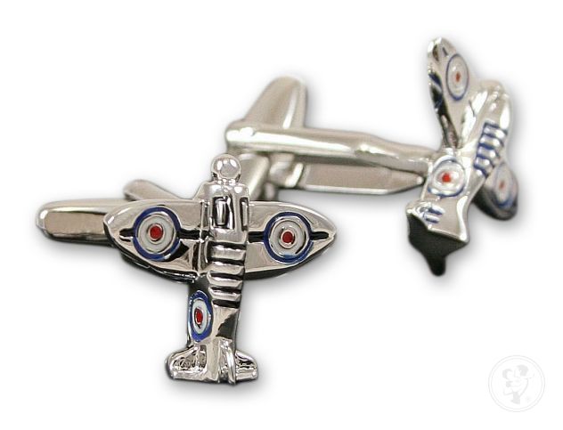 Eleganckie, Męskie Spinki do Mankietów - ALTIES - Myśliwiec RAF, Dla Pilotów - zdjęcie 1