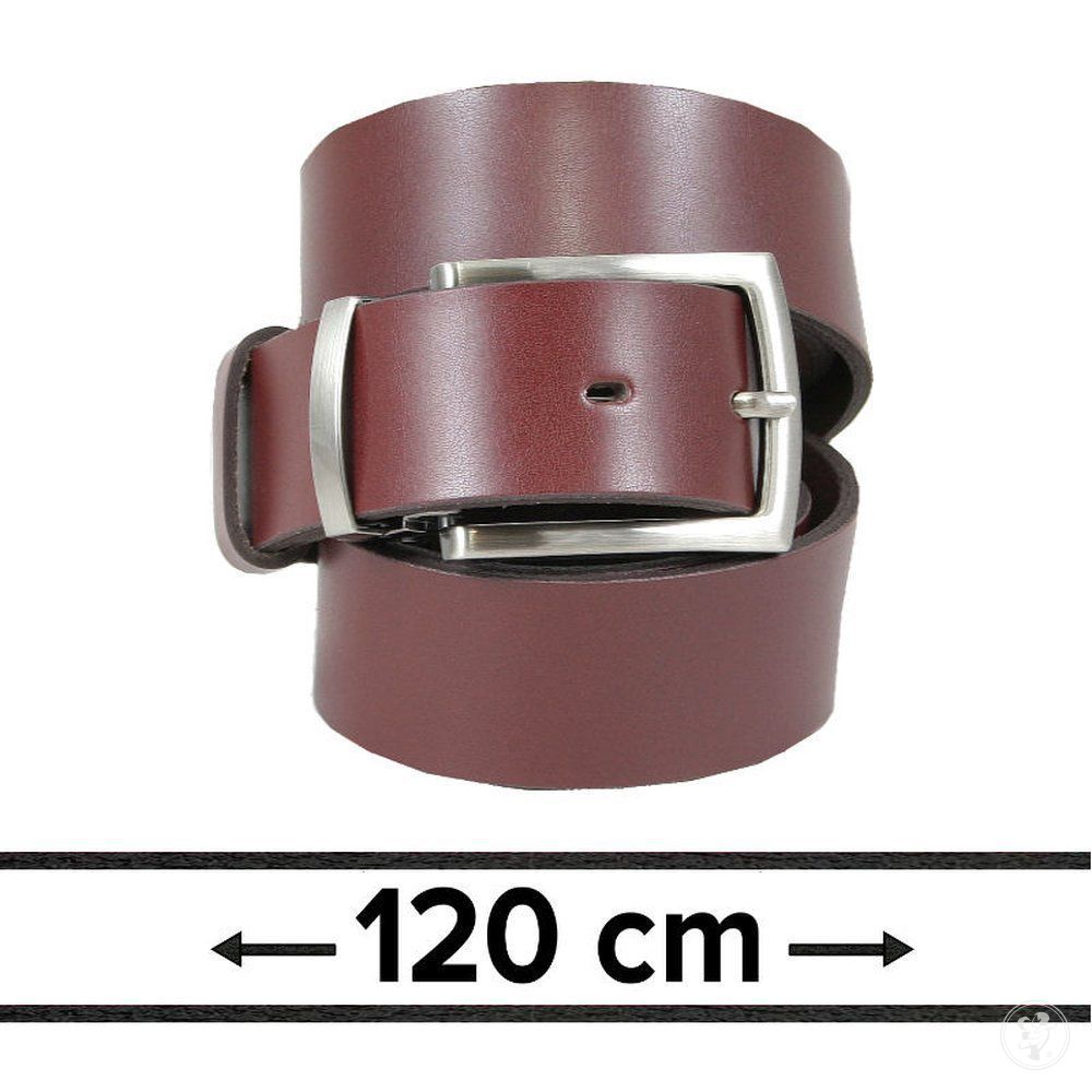 Pasek do Spodni, Brązowy 120 cm, Skórzany, Elegancki, Możliwość Skrócenia -ZET - zdjęcie 1