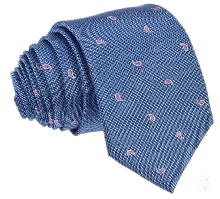 Krawat jedwabny paisley - zdjęcie 1