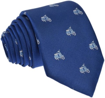 Krawat jedwabny - skutery - zdjęcie 1