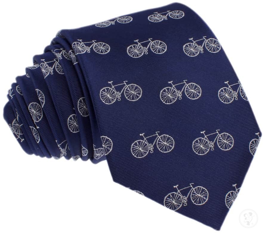 Krawat jedwabny - rowery - zdjęcie 1