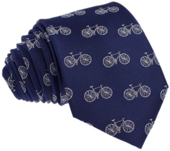 Krawat jedwabny - rowery - zdjęcie 1