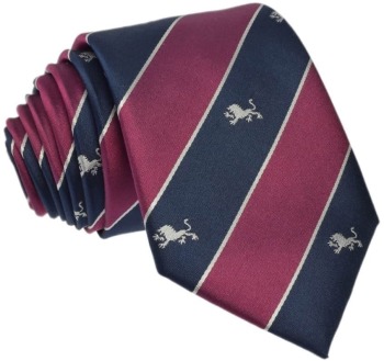 Krawat jedwabny - klubowy - zdjęcie 1