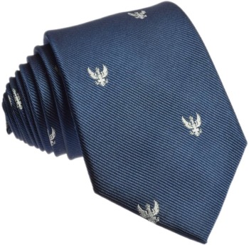 Krawat jedwabny (orzeł) granatowy - zdjęcie 1