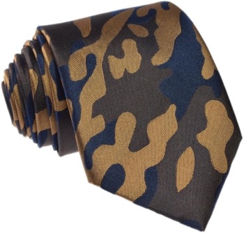 Krawat jedwabny kamuflaż - zdjęcie 1