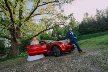 Mustangiem do ślubu, Samochód, auto do ślubu, limuzyna Krosno