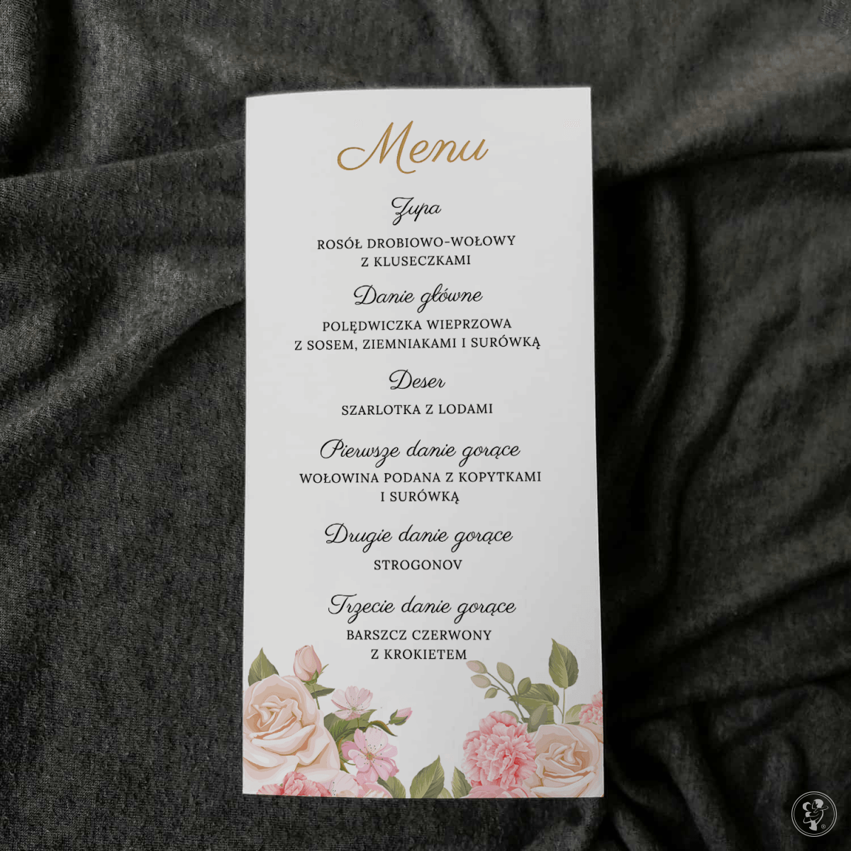 Serce do kwadratu drukowane - Menu jednokartkowe [2] - zdjęcie 1