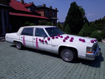 Auto na wesele samochód do ślubu Cadillac Fleetwood klasyk, Samochód, auto do ślubu, limuzyna Wyszogród