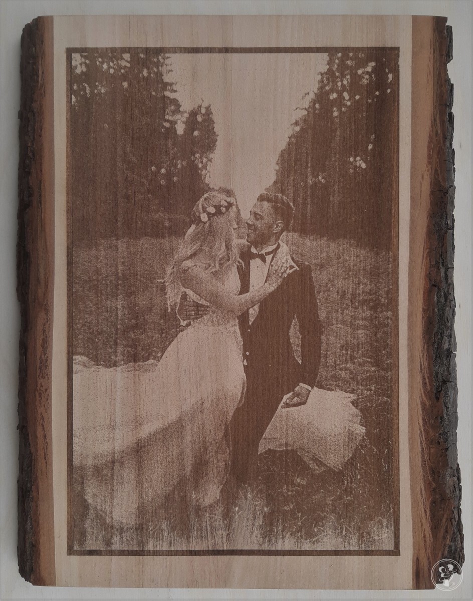 Zdjęcia wypalone na drewnie | Prezenty ślubne Rzeszów, podkarpackie - zdjęcie 1