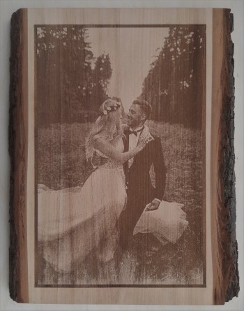 Zdjęcia wypalone na drewnie, Prezenty ślubne Koprzywnica
