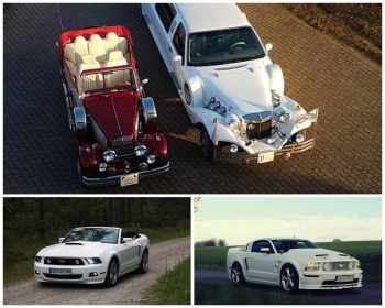 Limuzyna EXCALIBUR - Nestor BARON -  Mustang CABRIO  - Mustang COUPE, Samochód, auto do ślubu, limuzyna Strzelno