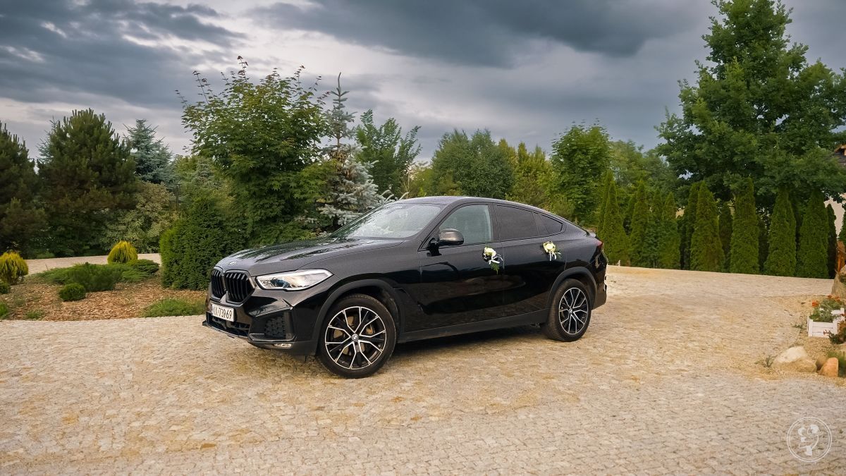 Piękne, czarne BMW X6 , najnowszy model | Auto do ślubu Myślenice, małopolskie - zdjęcie 1