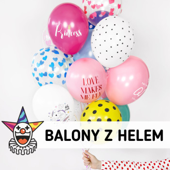 Balony z helem. Sklepy imprezowe Szalony, Balony, bańki mydlane Starogard Gdański
