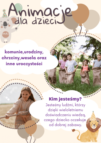 Animacje dla dzieci wesela/urodziny/imprezy Bajkowe Hulanki, Animator dla dzieci Glinojeck