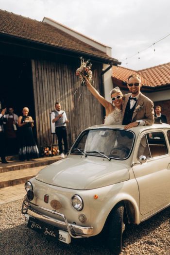 Klasyk Fiat 500L do ślubu, wynajem do sesji | Auto do ślubu Kraków, małopolskie