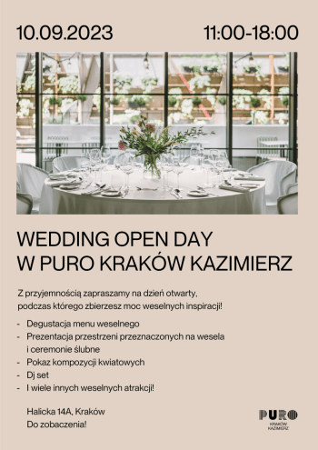 Hotel PURO Kazimierz 4*, Sale weselne Kraków