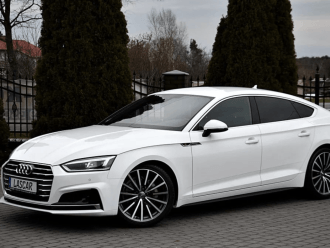 Białe Audi A5 Sline 2019 | Auto do ślubu Szczytno, warmińsko-mazurskie