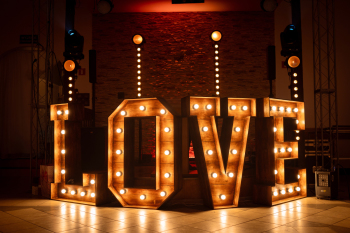 Napis love drewniany, rustykalny! Fotobudka, dekoracja światłem, dym!, Napis Love Prochowice