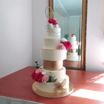 Tort weselny, candy bar, podziękowania dla gości, Tort weselny Tuchola